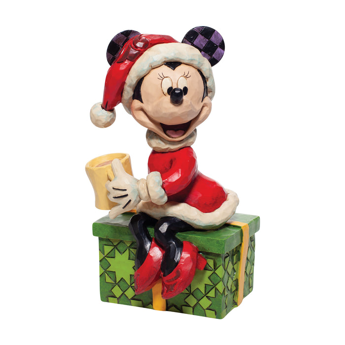 Disney Holidays: Minnie Mouse with Hot Chocolate Disney Traditions Figurine