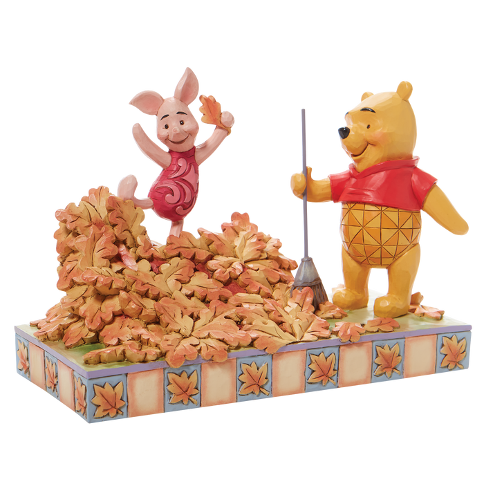Winnie the Pooh: Pooh & Piglet 'Jumping into Fall' Disney Traditions Figurine