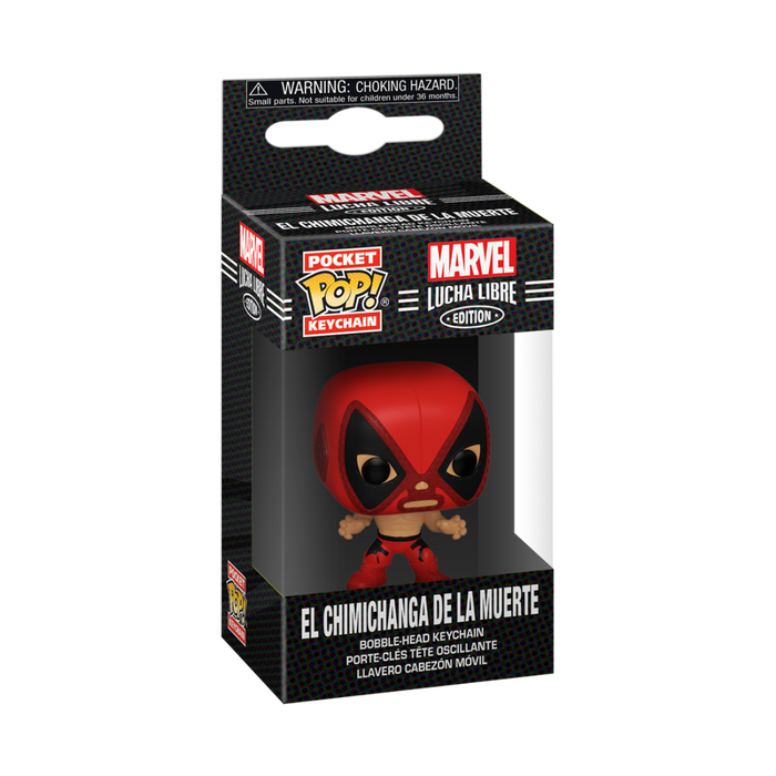 Marvel Lucha Libre: El Chimichanga De La Muerte (Deadpool) Pocket Pop! Keychain